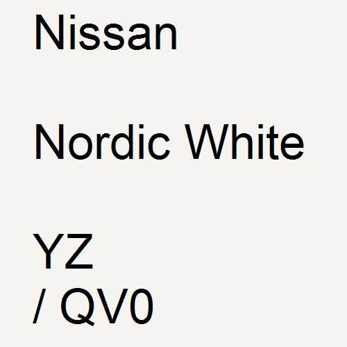 Nissan, Nordic White, YZ / QV0.